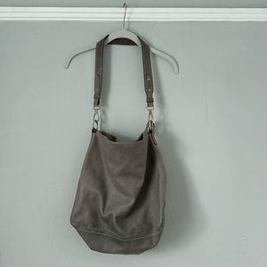 Roots Canada Grey Leather Bag